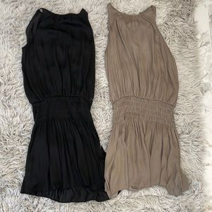 Taupe and black dresses size small